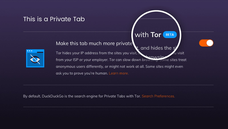 Brave with tor browser